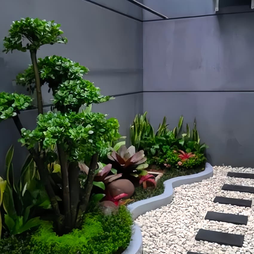 Desain Taman Minimalis Samping Rumah